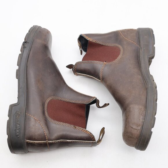 Blundstone Originals 500 Boots Mens US 10 / UK 9 Brown Leather Chelsea Pull On - Picture 6 of 11